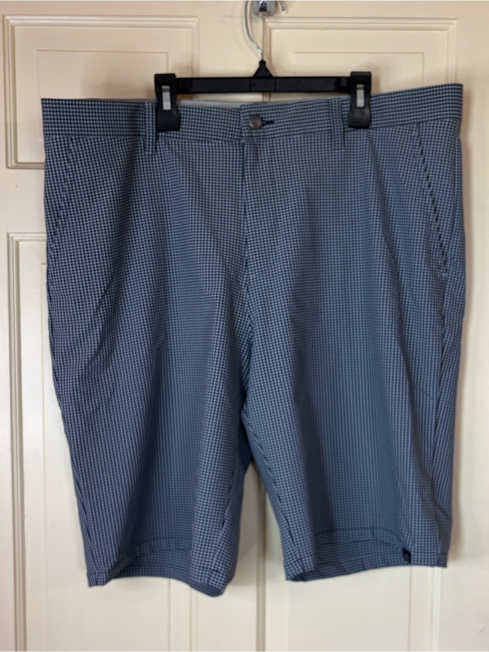 Adidas Men’s Golf Shorts Sz 38 Ultimate 365 Blue Gingham Check Plaid Performance
